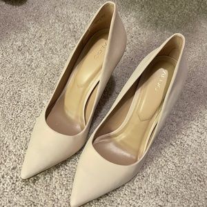 Nude aldo tan pumps